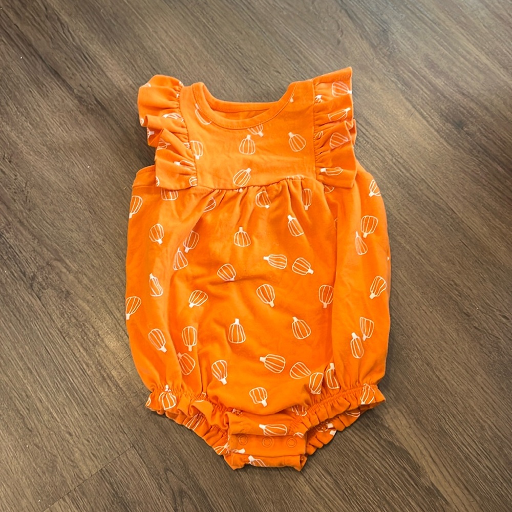 6-9 month pumpkin onesie